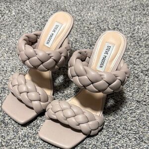Steve Madden Women's Braided Beige Heels